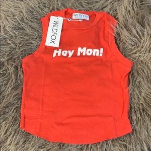 Wildfox “Hey mon” crop tank